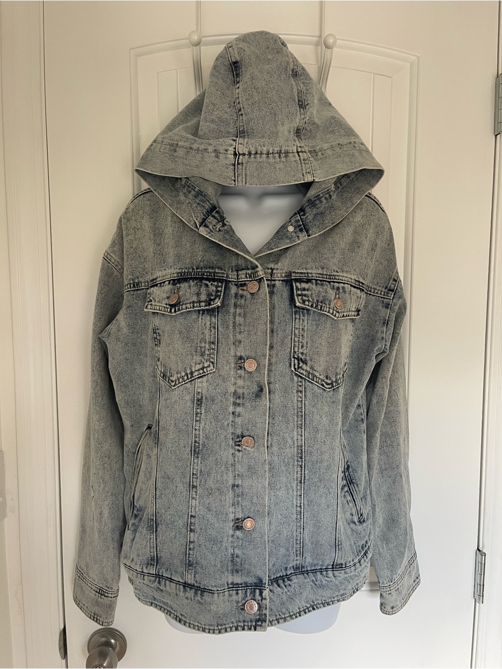 Forever 21 Light blue Hooded Denim Jacket